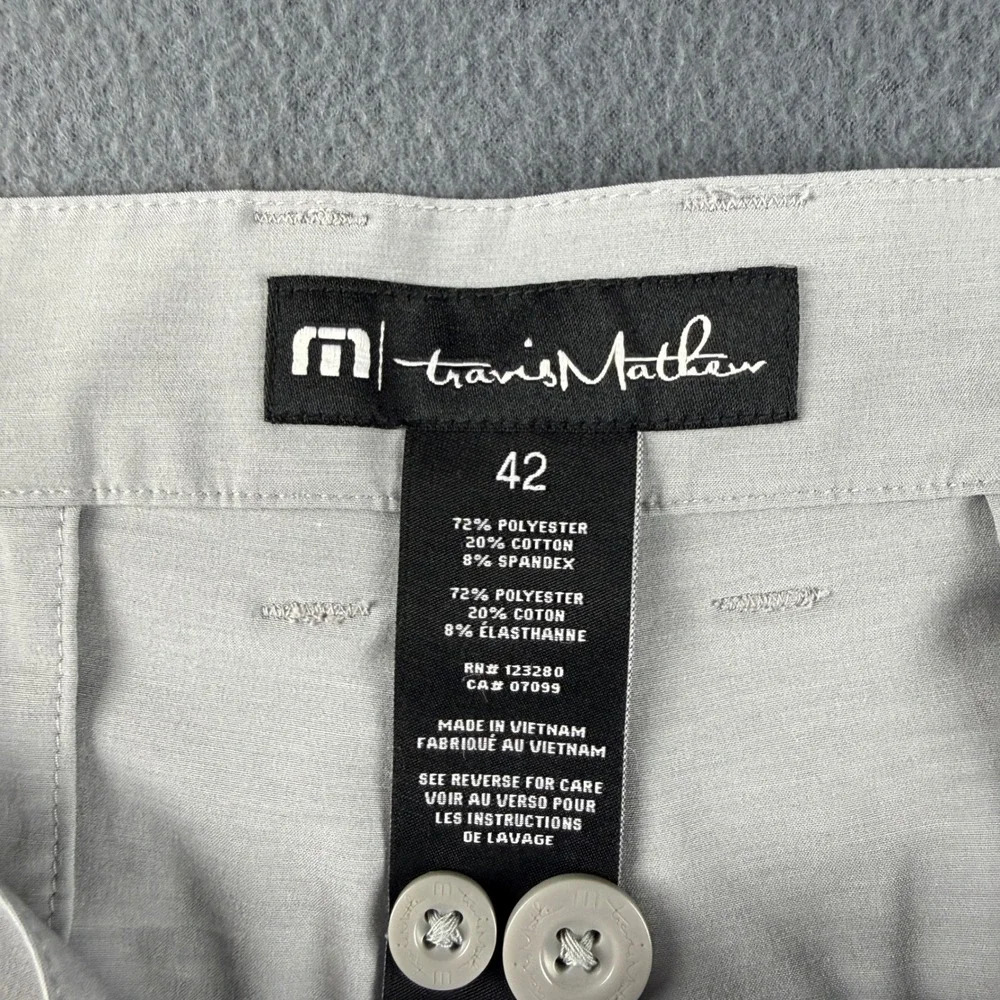 Travis Mathew Beck Shorts Mens 42 (Fit 44) Gray Performance Golf Stretch Wicking
